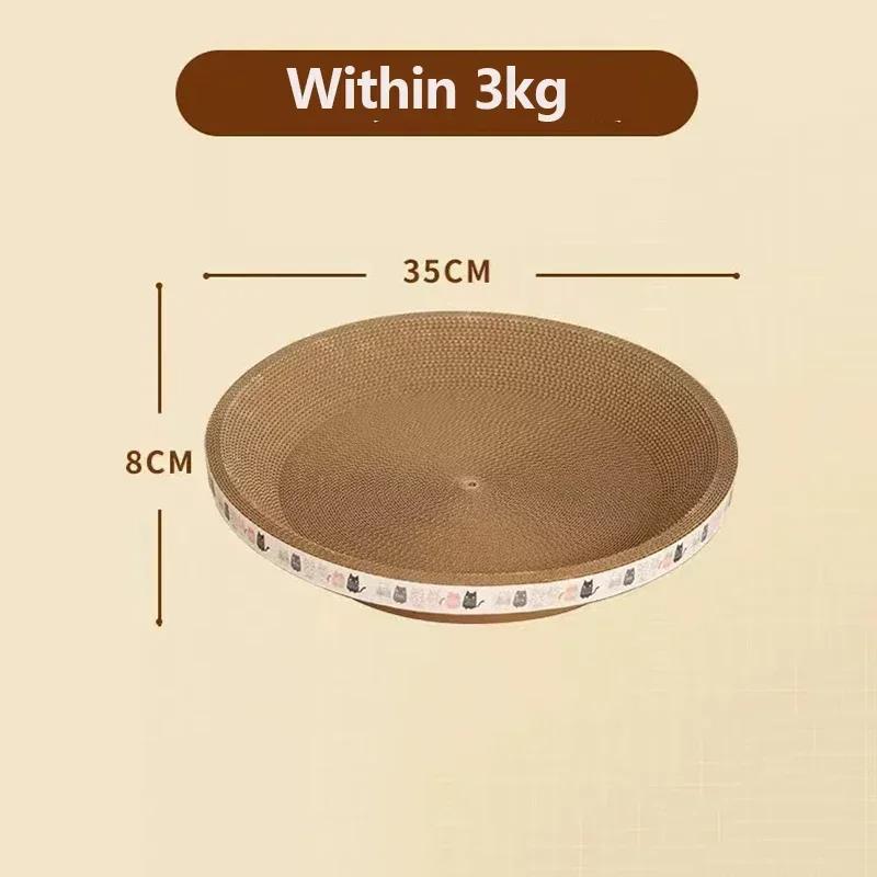 New Cat Scratcher Cat Scratcher Round Oval Corrugated Cardboard Claw Grinding Interactive Toy Cat Bed Nest Cat Accessories