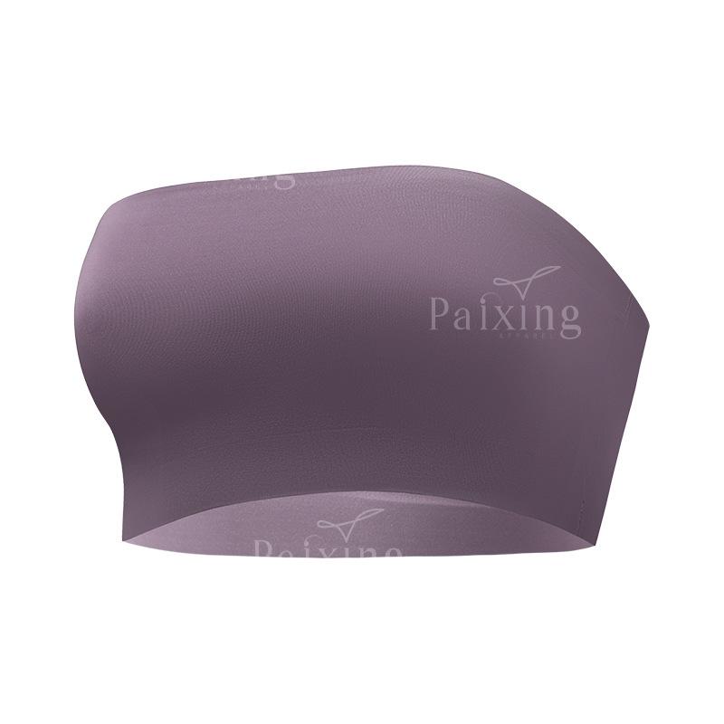Plus Size Seamless Ice Silk Anti Slip Push Up Comfortable Breathable Women Bandeau Bra