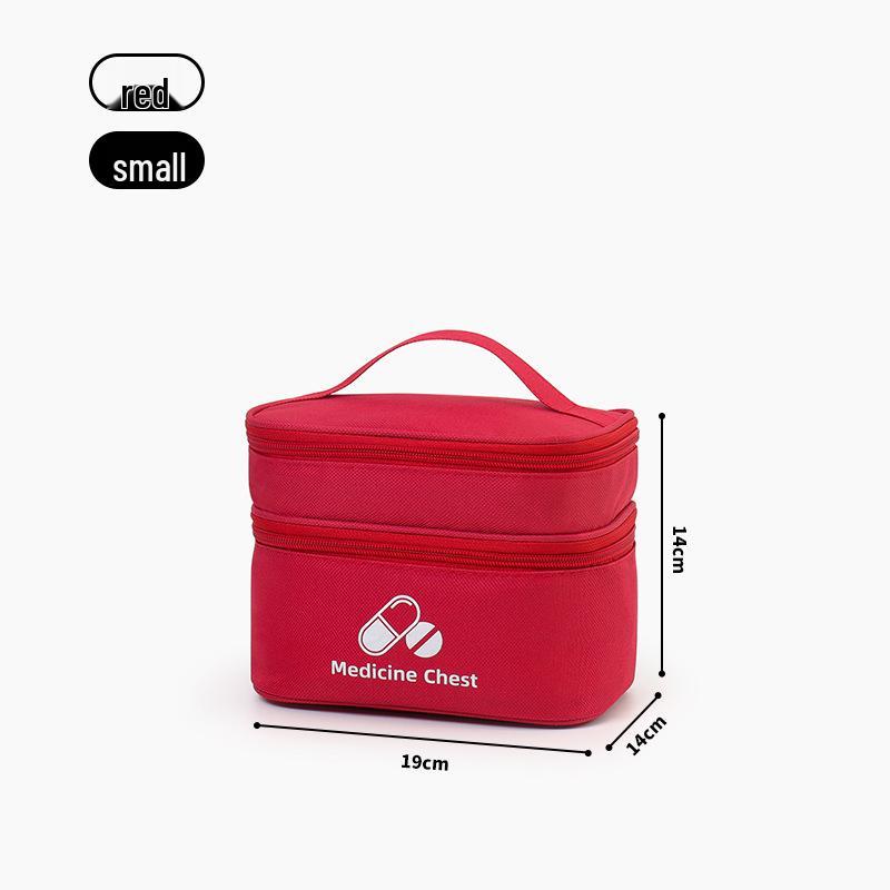 Large Capacity Travel Medicine Bag - Double Layer Portable First Aid Storage