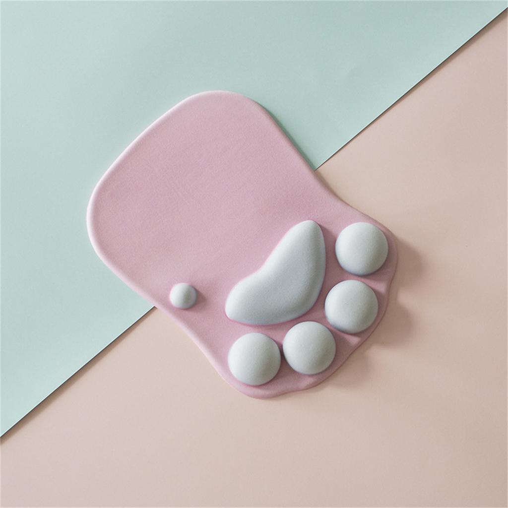 Cat Paw Mouse Pad Multipurpose Cartoon Slip Resistance Ergonomic Mousepad with Wrist Support for