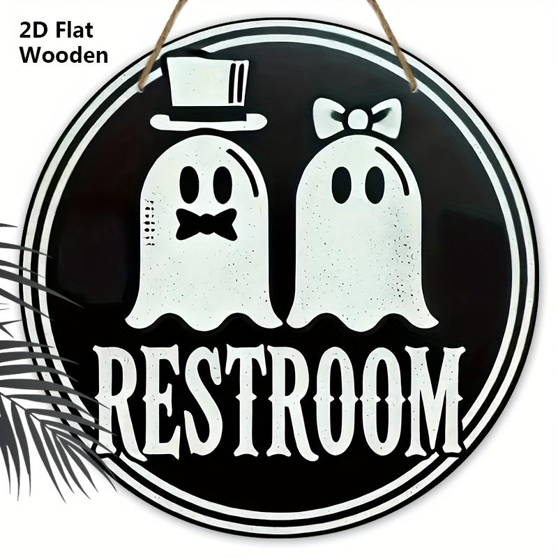 Ghost Couple Metal Sign In D Flat Halloween Door Wall Decor