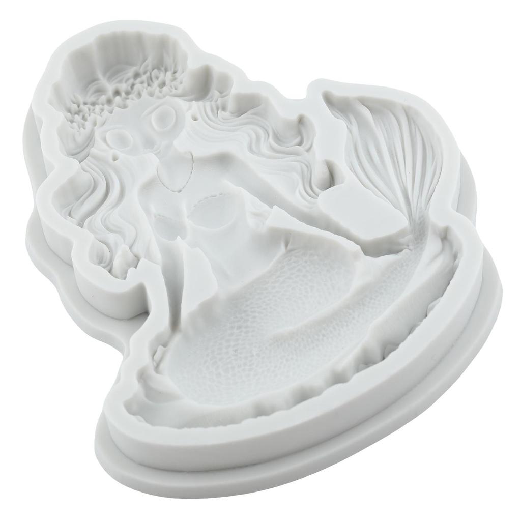 Mermaid Silicone Molds Mermaid Fondant Mold Cake Decorating Tools Cupcake Topper Candy Chocolate Gumpaste Mold