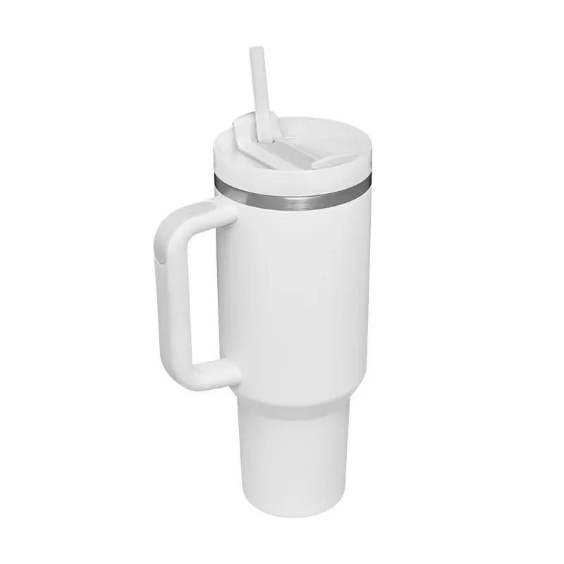 40 Oz Tumbler with Handle Lid Straw 40oz Stainless Steel Water Bottle Vacuum Thermos Cup Travel Thermal Coffee Mug for Stanleys