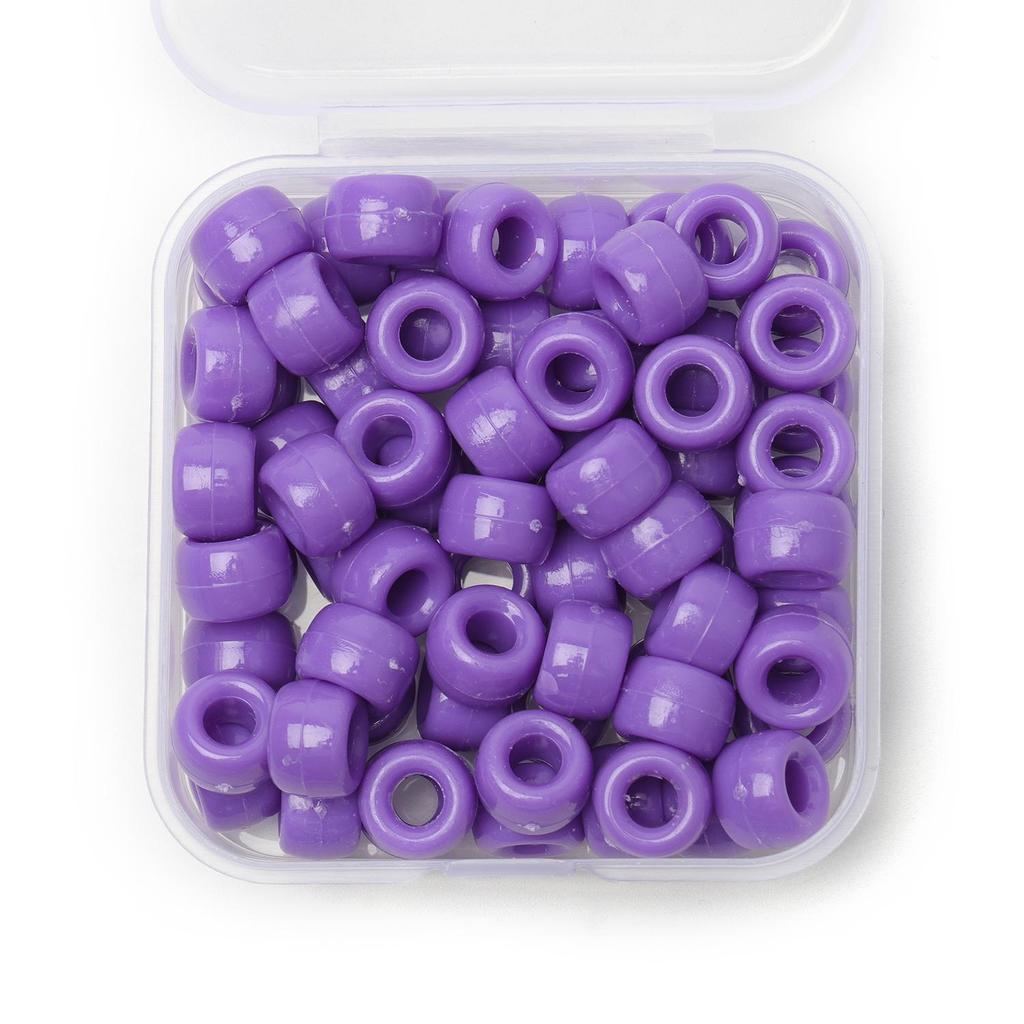 80 peças/caixa 6x9mm Contas de pônei coloridas a granel Contas espaçadoras soltas para fazer acessórios de joias Artesanato faça você mesmo