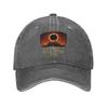 Total Solar Eclipse At Sea  Baseball Cap Merch for Unisex Women  Adjustable Trucker Hat