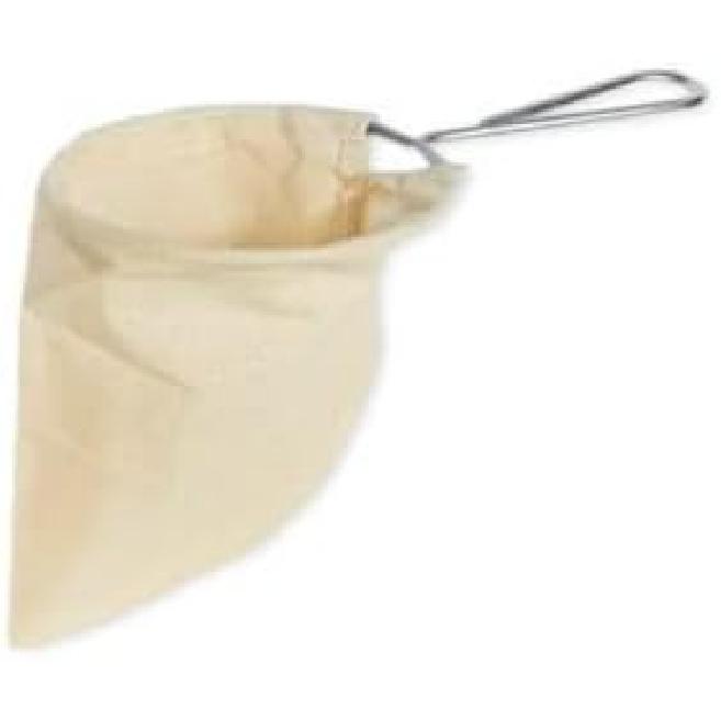 Colador de Cafe en tela Lienzo 4.5 in Diametro Hecho en Colombia Manga para Cafe Talega para Cafe