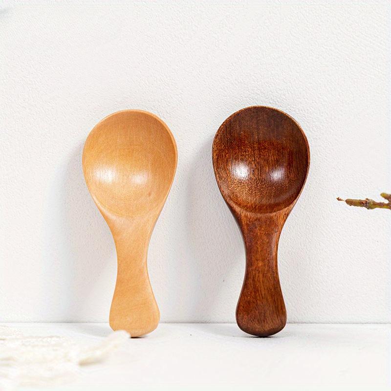 1/4 piezas Mini Cucharas de Madera Pequeña Cuchara para Especias Condimentos Azúcar Té Café Cuchara Mango Corto Cuchara de Madera Mermelada Mostaza Helado Cucharas de Madera Gadgets de Cocina