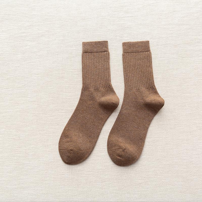 Socks Men'S Medium Tube Socks Spring And Autumn Men'S Socks Solid Color Cotton Socks Men'S Classic Sports And Leisure Business Socks Stockings