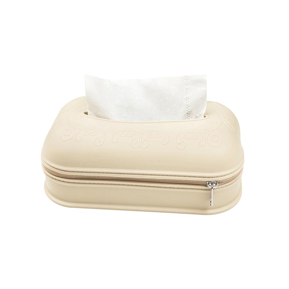 Silicone Tissue Box Simplicity Solid Color Napkin Holder Plastic Large Storage Tissue Case For Home Office Supplies