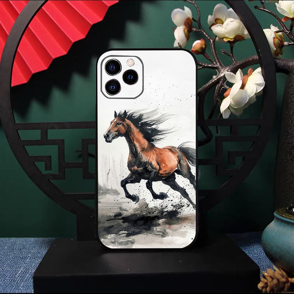 Cool Running Horse Phone Case For IPhone 17 Pro Max 16 15 14 Pro Max 13 11 X Xs Xr 8 7Plus Silicone Cover