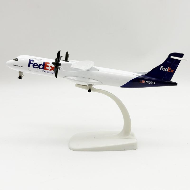 20CM Diecast Metal Fedex Express ATR Aircraft Model Planel Airplane Model Toy for Display Collection home Decor Gift