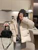 Short Lamb Wool Lapel Padded Jacket with Belt