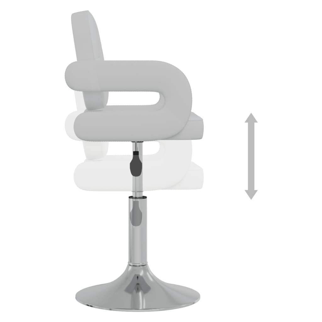 Vidaxl Swivel Dining Chairs, 2 Pcs, White, Faux Leather