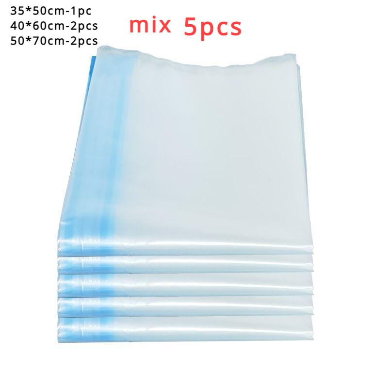 5Pcs Space Saver Vacuum Storage Bags Travel Compression Bags for Clothing Luggage and Cruise Trip Accessories