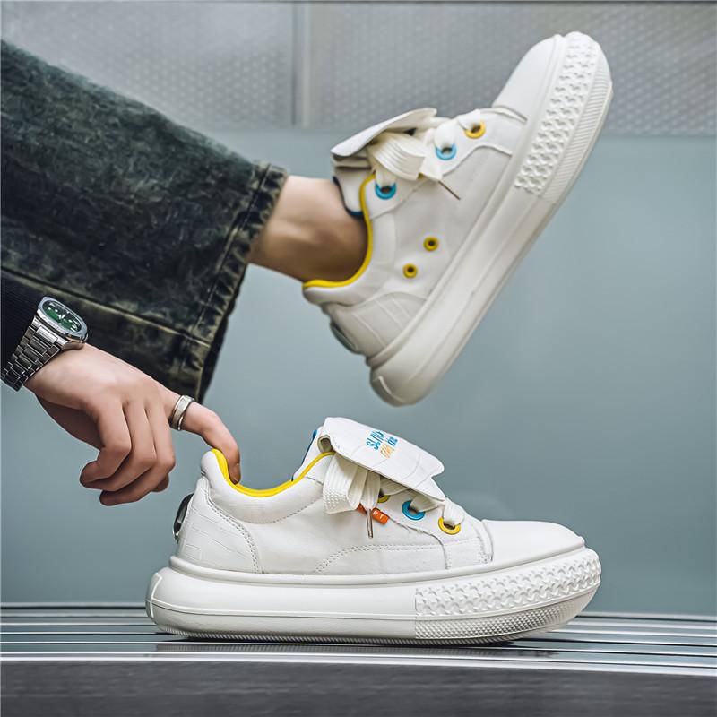 Big head shoes couple niche Guochao canvas shoes 2025 youth trend versatile platform casual board shoes 39