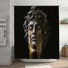Vintage Roman Bust Shower Curtain Ancient Greek Statue Bathroom Decor Waterproof Tapestry Home Decor Artistic Wall Hanging