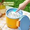 Ice Bucket Ice Cube Tray with Lid & Bin Efficient Ice Making Mold for Freezer Easy Release Reusable Ice Cube Maker for Drinks Coffee