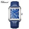 Douyin Trendy Square Quarzuhr mit Lederarmband – Marke Morning Dawn für Herren