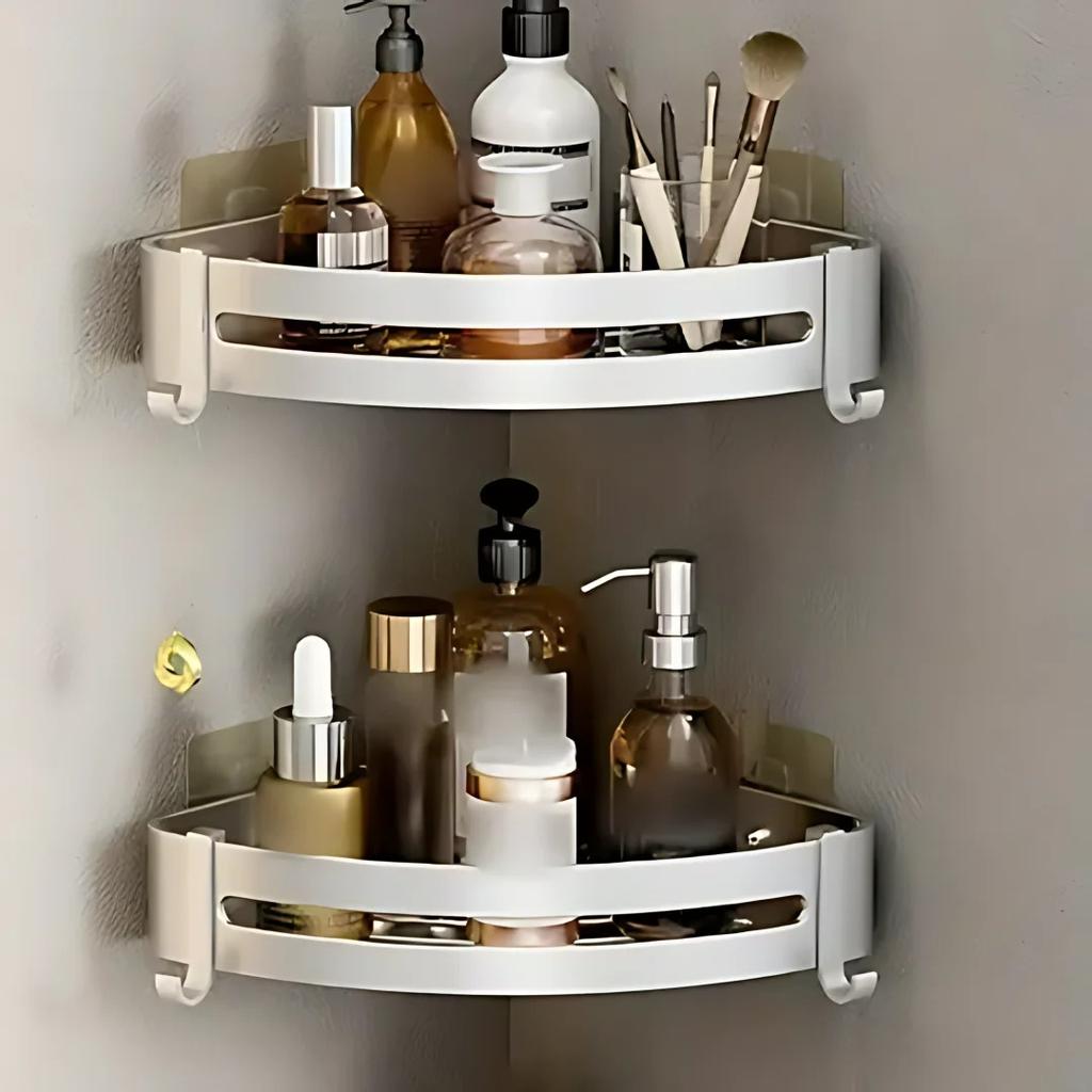 Bathroom Shelf Kitchen Storage Organizer Aluminum Alloy Shampoo Rack Shower Shelf Bathroom Accessories No Drill Shelf