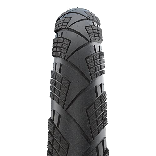 SCHWALBE Marathon Efficiency Super Race V-Guard Folding Tire, Black/Reflective, 40-622 (28x1.50 700x38C)