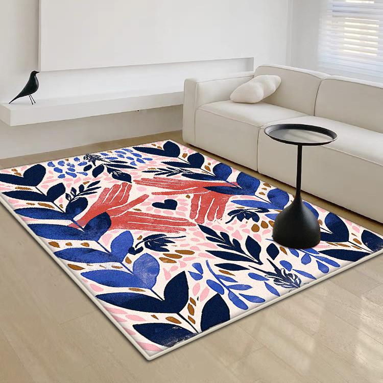 Nordic Abstract Carpet for Living Room Simple Home Decoration Bedroom Large Area Rugs Washable Antiskid Lounge Floor Mat Bedside