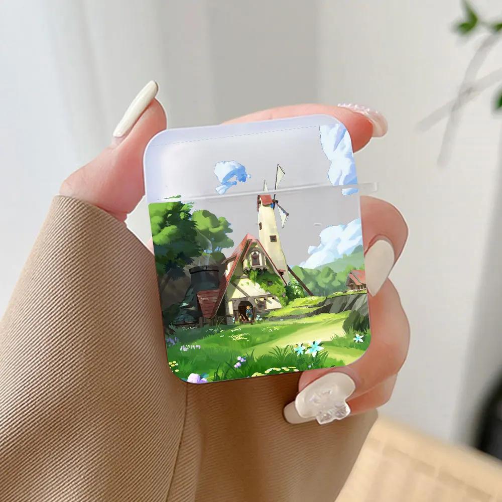 Japanese Anime Landscape Earphone Case for Airpods 4th 3rd Pro 3 2 Shockproof Cover for Airpod 2 3 1 Protective Accessorie Shell