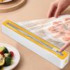Wrap Dispenser With Cutter Aluminum Foil Storage Sturdy Food Cling Film Cutter Space-Saving Organizer For Wax PaperRestaurant