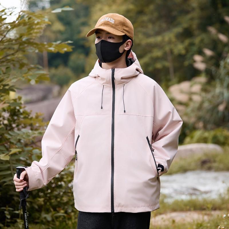 Men Women Waterproof Windproof Hiking Jacket With Fleece Inner Layer Winter Outdoor Activities