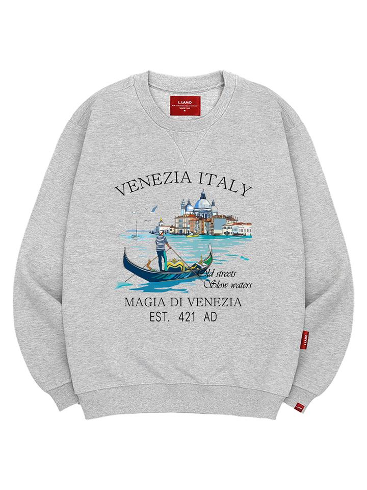 Ellamo Venezia Sweatshirt Unisex Plus Size S~4Xl (Type A)
