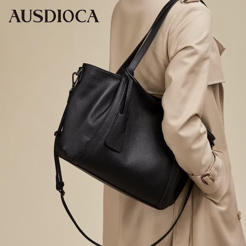 Aodijia Women s Large Capacity Genuine Leather Tote Bag