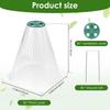 20 Pack Adjustable Garden Cloche with Rotatable Vent for Seedling Vegetable Plastic Plants Cover with Ground Stake Plants