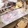 Pink Cute Anime Girl Mouse Pad Creative Cartoon Office Dormitory Decoration Carpet Kawaii Notebook Anti Slip Mat Makeup Desk Mat