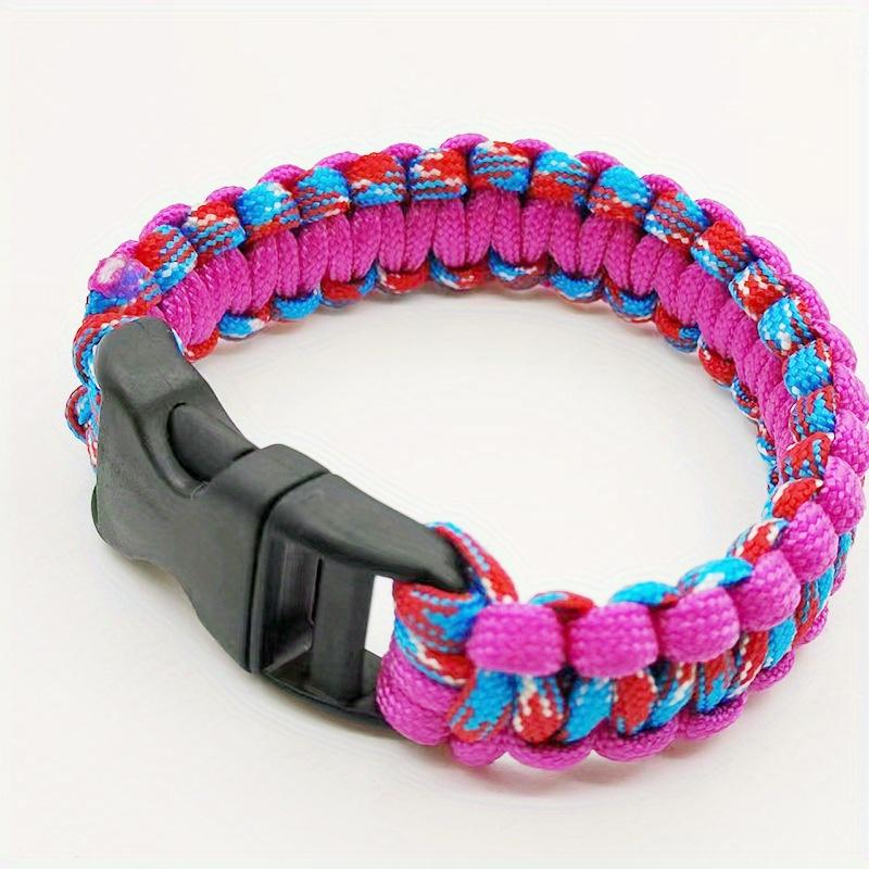 1pc Seven-core Umbrella Rope Bracelet, Creative Color Braided, Plastic Mosaic Material, Weave Main Material, Simple Style