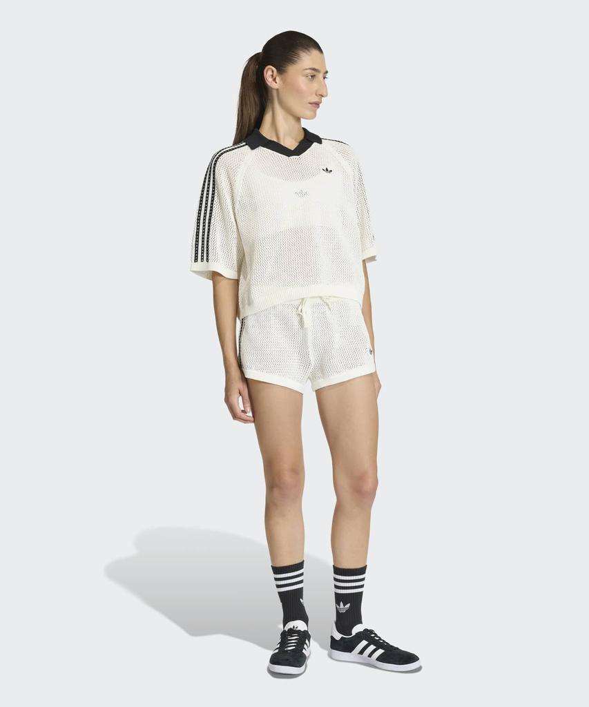 ADIDAS Knit Crochet Shorts - White / Kc6477