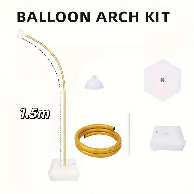 Balloon Stand Holder 1.5/2.5M Adjustable Free Bending Balloon Arch Kit for Bachelorette Party Event Supplies