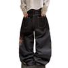 European and American Hip-hop Jeans Loose Printing Men's Trendy Versatile Casual Straight Wide-leg Denim Trousers