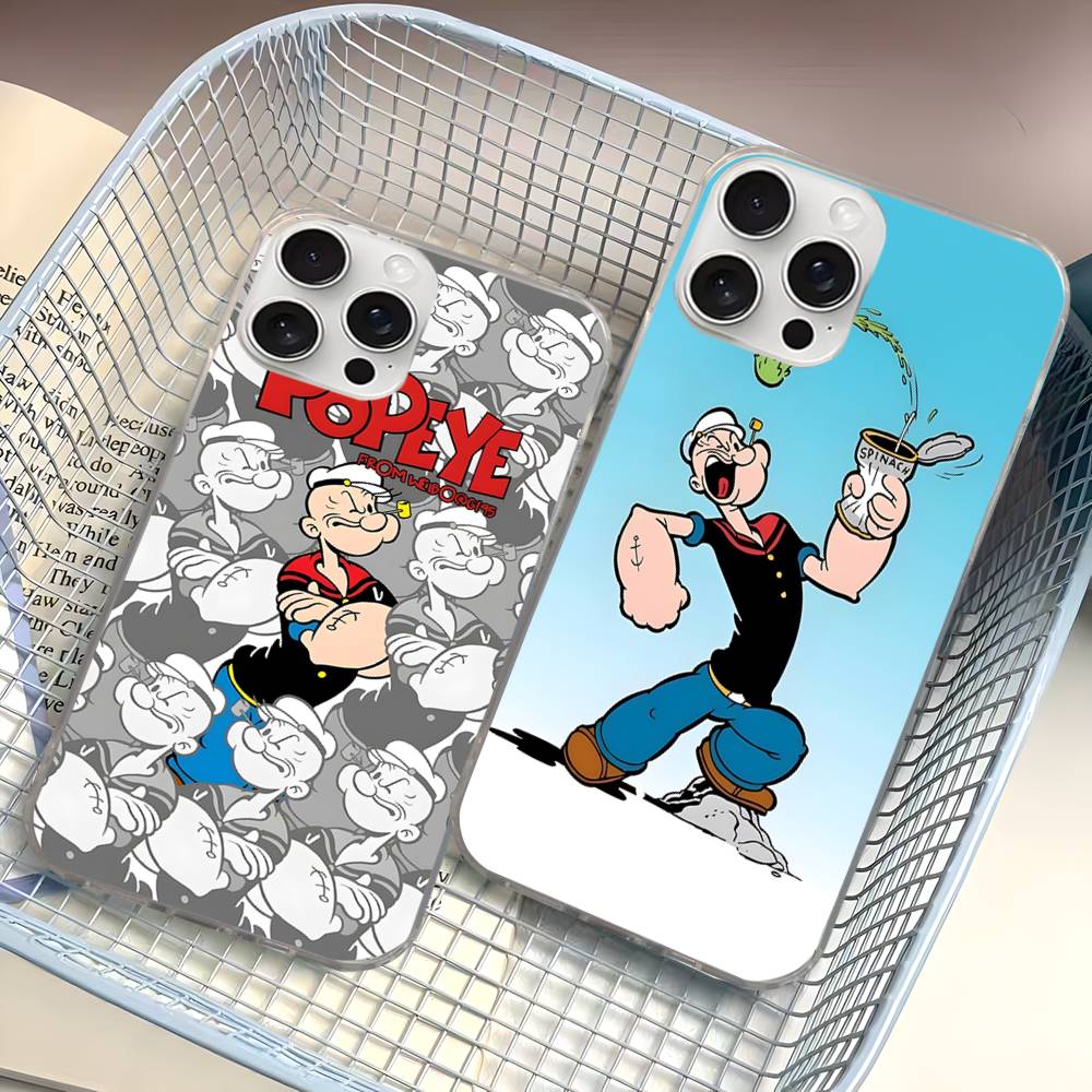 P-PopeyeS The SailorS For IPhone 14 Pro Max 13 17 11 16 12 15 Air Plus Satin Colorful Phone Case