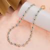Collana Blu Occhio di Allah Turco da Donna Moda Colore Oro Acciaio Inossidabile Collane Smalto Perline Gioielli Regalo