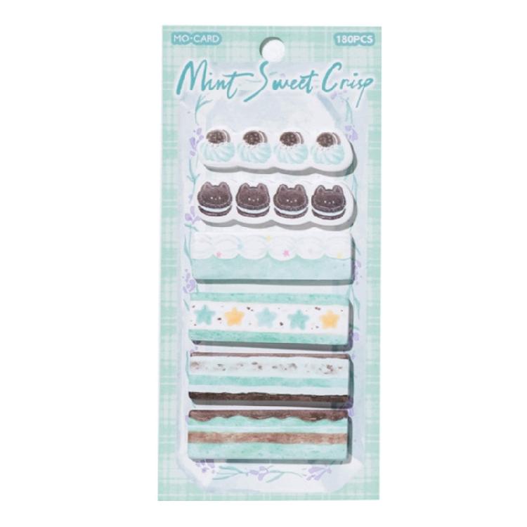 

180 Sheets Cake Dessert Themed Adhesive Note Page Markers Repositionable Adhesive Labels for Book Journal Planner