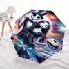 1 Auto Open Jack Skellington, Sally Themed Colorful 8-rib Portable Umbrella for Men and Women, A Compact Commuting Companion Suitable for Da