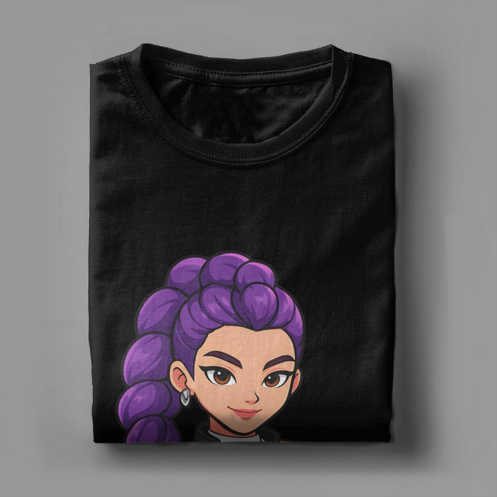 Rumi Kpop Demon Hunters Smile T-Shirt Summer  Fashion T-Shirts Male Cotton Crew Neck 6XL Clothing Short Sleeves Streetwear Tops