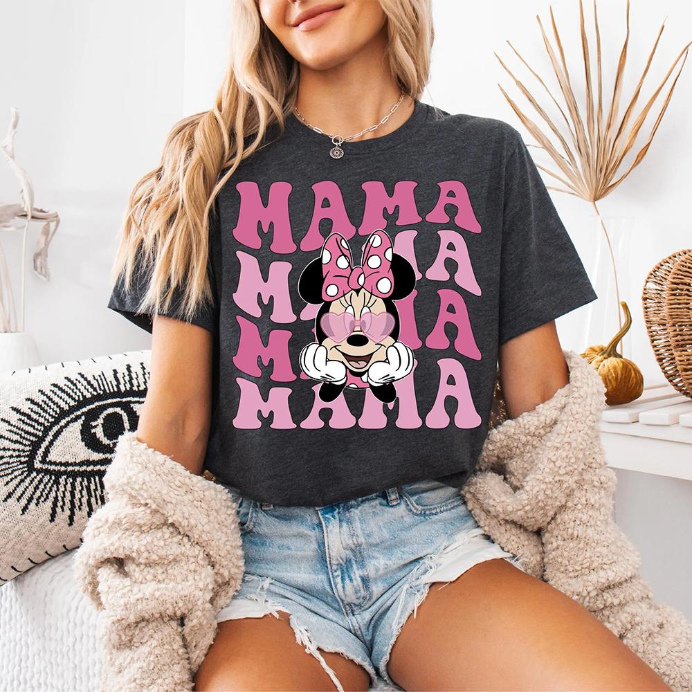 2026 Family Fashion Tshirt Unisex Summer Casual Sportswear Mom Shirt Mickey Minnie Family Travel Short Sleeve Shirt S