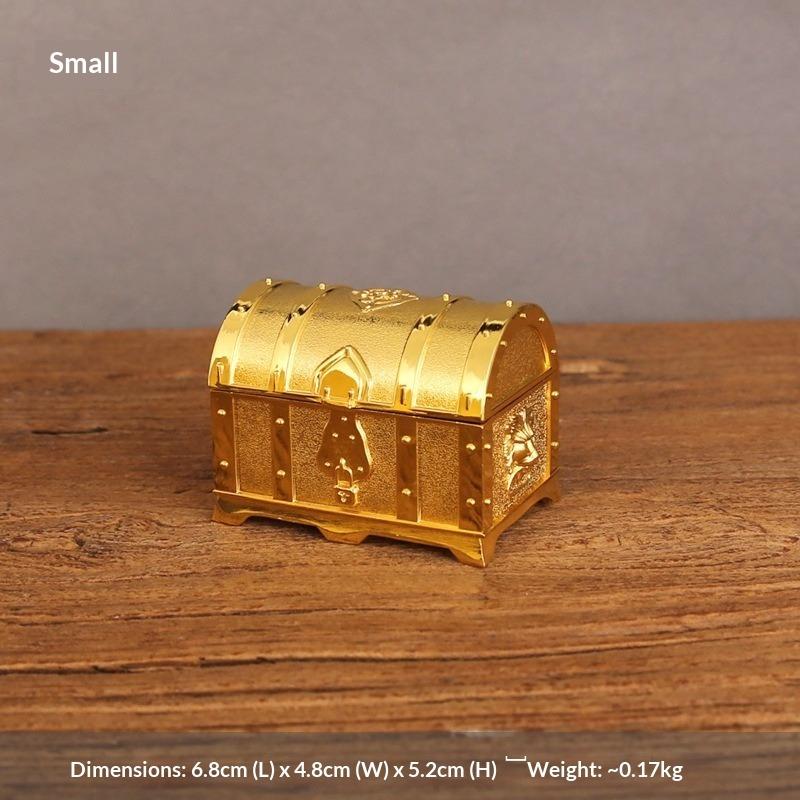 Пиратская Шкатулка для Украшений Большая, Ретро Китайская Свадебная Шкатулка для Украшений, Металлическая Настольная Шкатулка для Хранения Украшений с Замком S