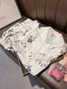 Women's Mulberry Silk Pajama Set, Ink Wash Chinese Style, Long Sleeve and Pants, Perfect for Spring/Autumn with a Summer Feel.