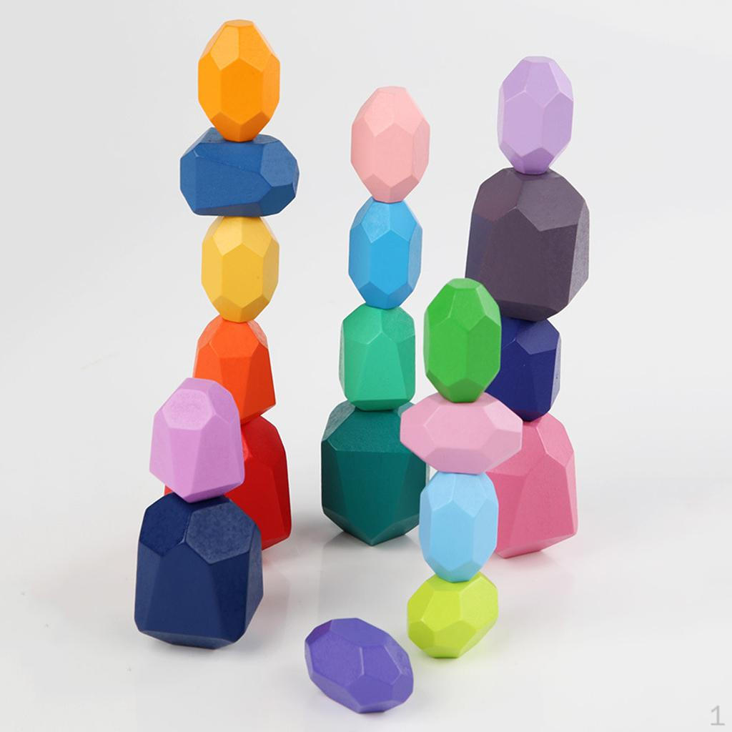 

Stacking Game Blocks Educational Game, Toys for Kids 20 Pieces B