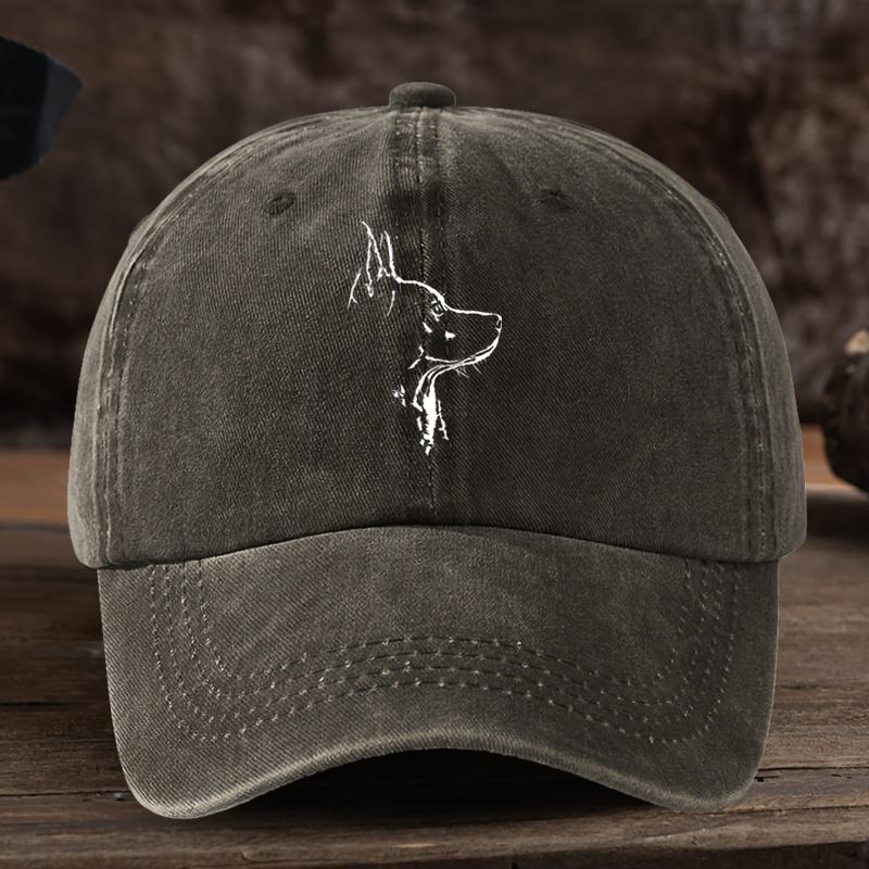 Men Women Wolf Head Print Baseball Cap Adjustable Snapback Hat with Wolf Lightweight Outdoor Cap Suitable for Casual Wear