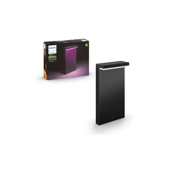 Philips Potelet Hue White and Color Ambiance NYRO - 1x13.5 W - Extérieur - LED - Contemporain - Design - Noir