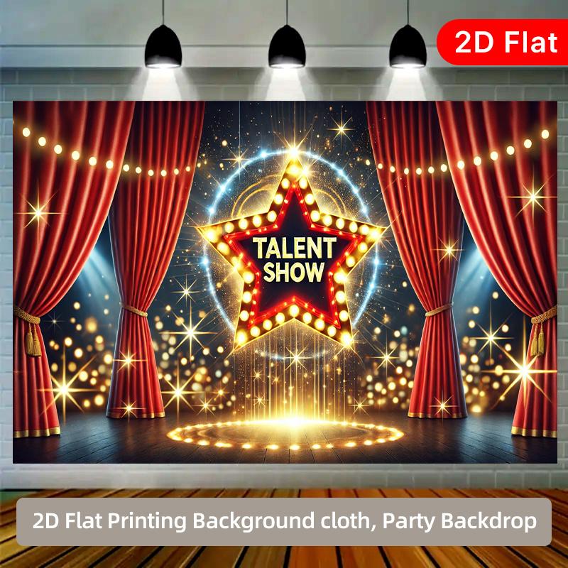2D planar drawing, 1 piece of 2D planar background, talent performance poster, suitable for photography studio 100x150cm