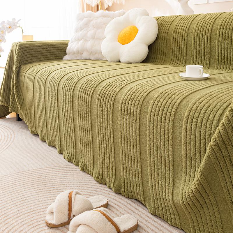 

Чехол для дивана во французском кремовом стиле, новый зимний плюшевый чехол для дивана, высококачественная нескользящая подушка для гостиной 180*130cm