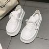 Platform White Shoes Women's 2025 New Casual Board Shoes Increase the Height of Big Head Bread Shoes Versatile Two Wear Muffin Single Shoes Women
